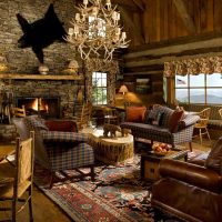 Exemple d'utilisation du style russe dans une photo d'appartement avec un décor lumineux