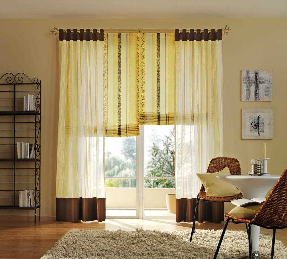 the idea of using modern curtains in a bright apartment design