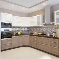 the idea of applying a light kitchen design picture