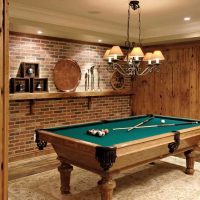 The idea of a bright decor billiard picture