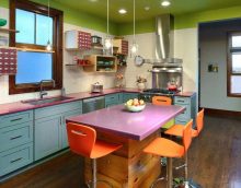 the idea of a bright kitchen decor 14 sq.m photo