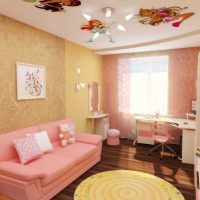 idea of a beautiful style of a room for a girl 12 sq. m picture