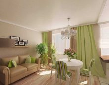 the idea of an unusual combination of beige in the design of the apartment photo