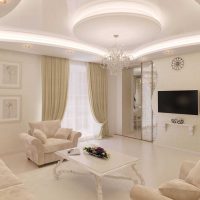 the idea of ​​an unusual combination of beige in the decor of the room picture