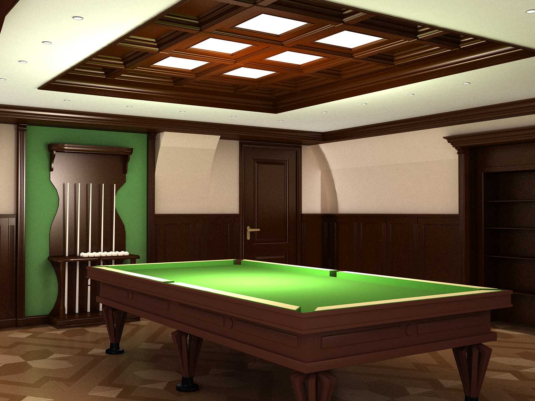 idea of a light billiard room decor