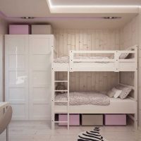 idea of bright design of a room for a girl 12 sq.m photo