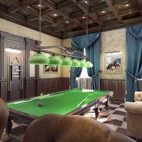 idea of unusual design of a billiard room photo
