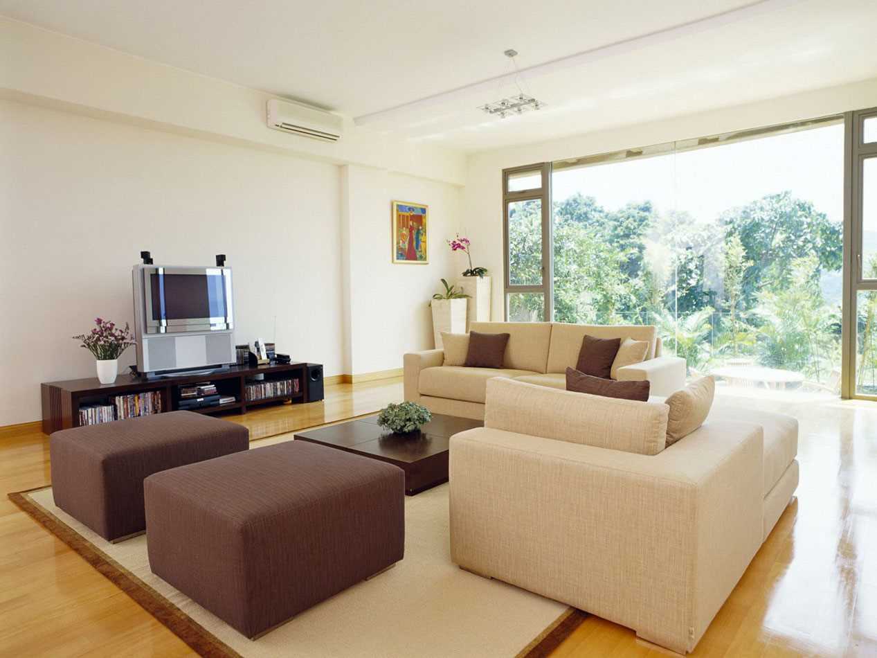 idea of a bright decor of a living room in a private house