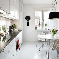 the idea of an unusual style of the apartment in the Scandinavian style picture