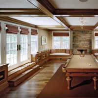 idea of a beautiful interior of a billiard room photo