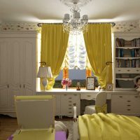 the idea of a beautiful interior room for a girl 12 sq.m photo