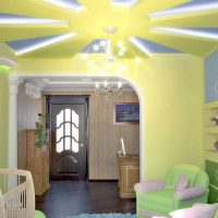 bright design option for a small photo room