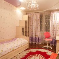 the idea of an unusual interior of a child’s room for a girl 12 sq. m picture