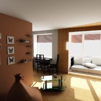 espace de balcon appartement d'une pièce