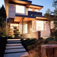 decoration of the porch of the house photo