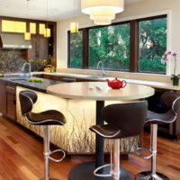 comptoir de bar pour la cuisine