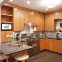 the idea of a bright kitchen design 12 sq.m photo