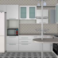 an example of a beautiful kitchen design with a gas water heater picture