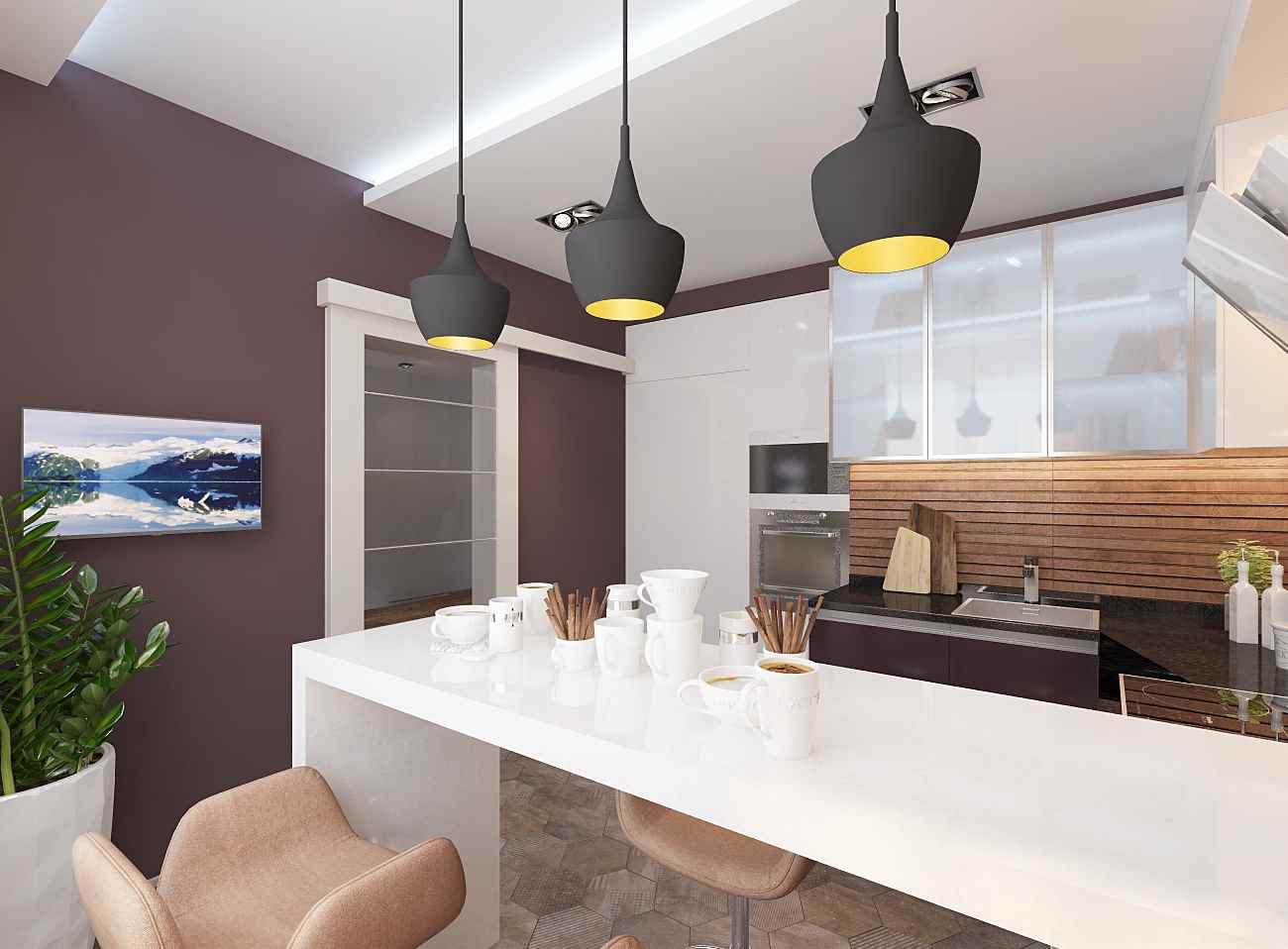 l'idée d'une belle cuisine design de 13 m2