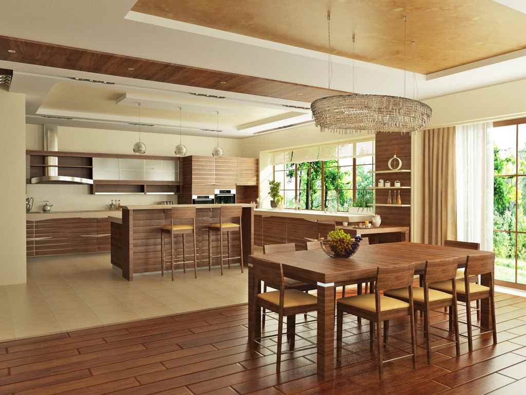 the idea of a bright style kitchen in a country house