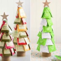 example of creating a light Christmas tree from cardboard do it yourself photo