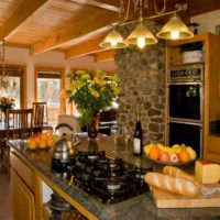 idea of a light rustic decor kitchen photo