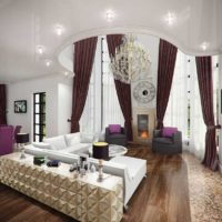 variante de l'intérieur inhabituel de la photo de la chambre du salon