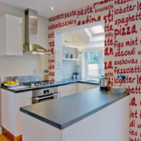kitchen with balcony design