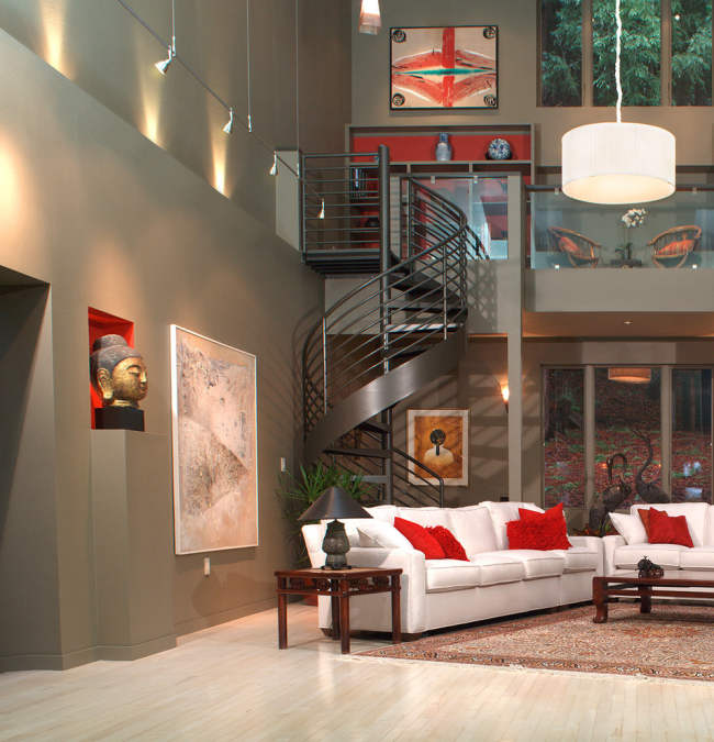 escalier au deuxième étage