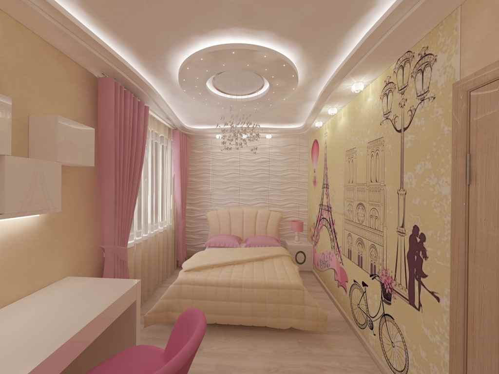 the idea of a beautiful design of a children's room for a girl
