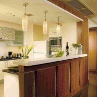 variante de la décoration lumineuse de la cuisine 13 m² photo