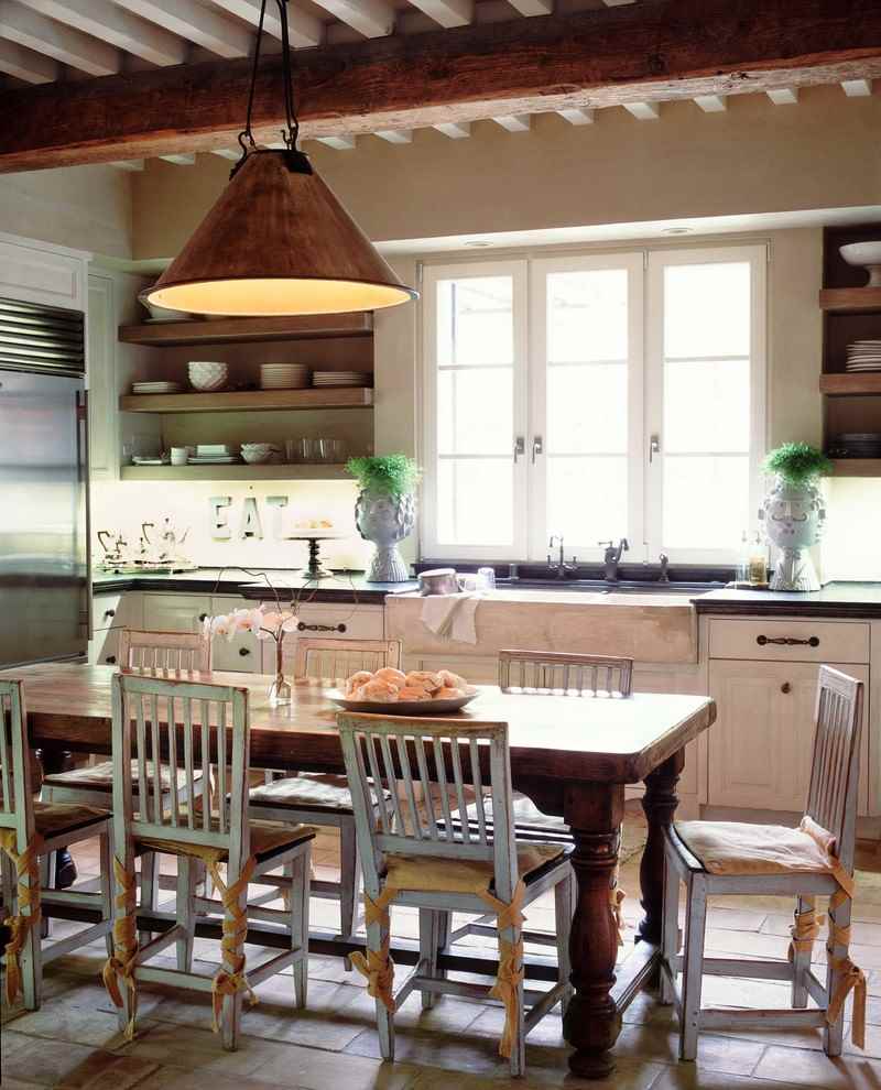 the idea of an unusual design of a rustic kitchen