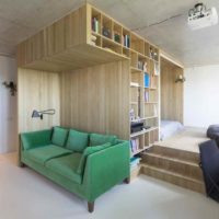 the idea of a bright style living room 15 sq.m photo