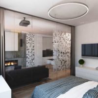 variante du décor lumineux de la photo de la chambre du salon