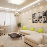 the idea of a bright style living room 15 sq.m picture
