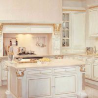 the idea of a light kitchen design in a classic photo style