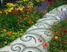 the idea of using bright garden paths photo