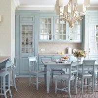 the idea of a beautiful style of kitchen in a country house photo
