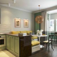 the idea of an unusual living room decor 15 sq.m picture