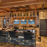 idea of an unusual interior of a kitchen in a country house photo