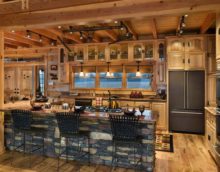 idea of an unusual interior of a kitchen in a country house photo