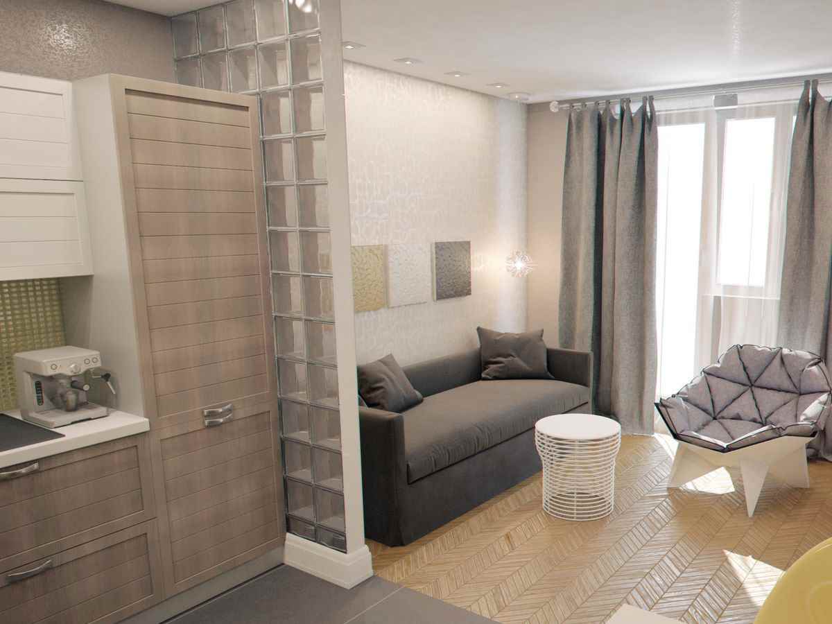 l'idée d'un beau studio de style de 20 m²