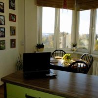 the idea of an unusual design of the kitchen 12 sq.m photo