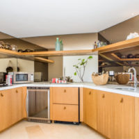 kitchen combined with a balcony