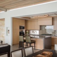 modern design kitchen dinning room living room in a private house