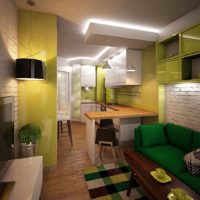 the idea of a bright kitchen design 12 sq. m picture