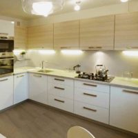 idea of a bright interior of a kitchen 12 sq.m photo