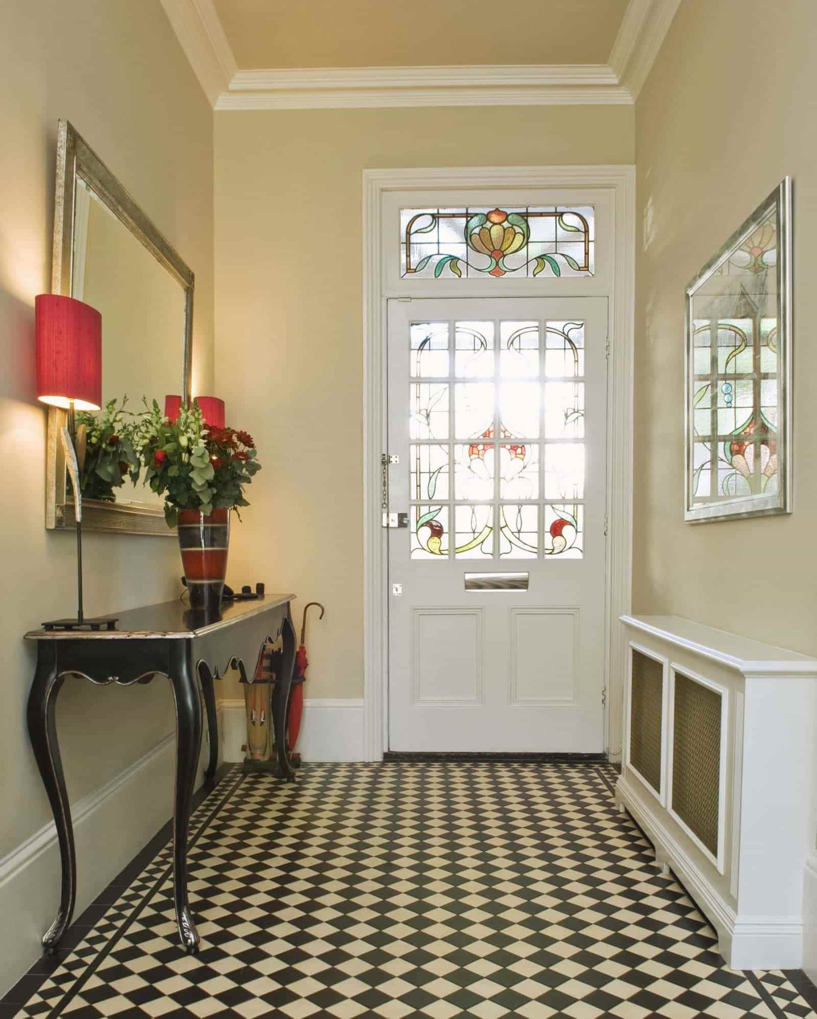 the idea of a bright interior of a small hallway