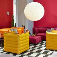 the idea of using beautiful yellow in the design of the room picture