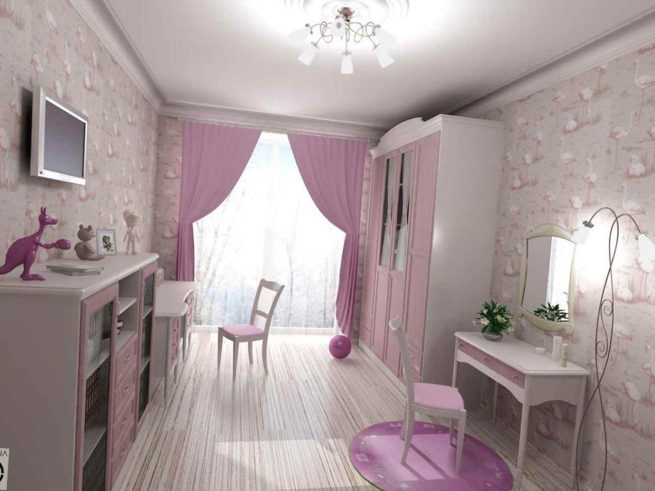 the idea of an unusual decor for a child’s room for a girl